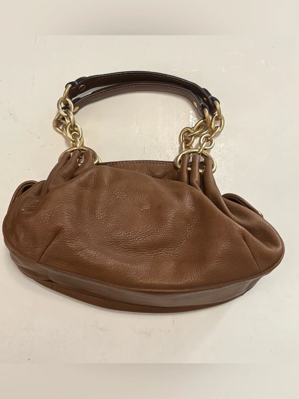 Vintage Juicy Couture Brown Leather Hobo Shoulder Bag- Complete Set